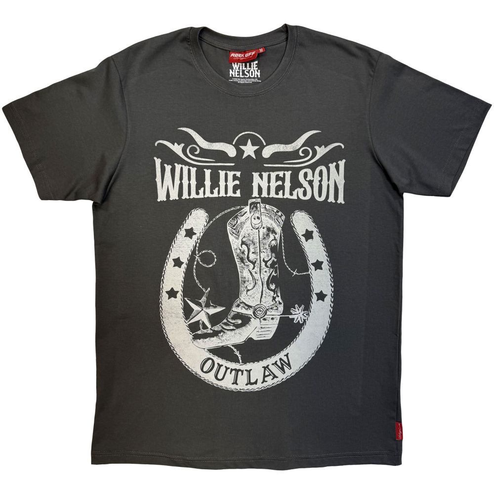 Willie Nelson - Unplugged Outlaw Unisex TShirt - Grau